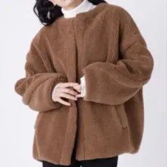 Mila Owen ノーカラーステッチデザインボ アジャケット