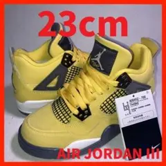 エアジョーダン4 レトロ GS 黄色 灰色 白 size4Y 23cm