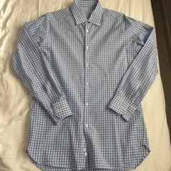 CANCLINI 青白チェック 長袖シャツ