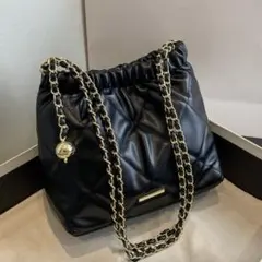 SHEIN 高見えキルティングバッグ ブラック