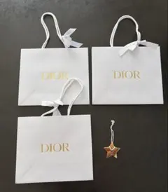 Dior ショッパー 3点　スターチャーム　リボン付き