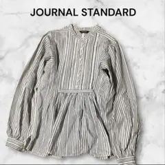 ジャーナルスタンダードラックス ストライプワッシャーフードシャツ