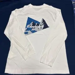 and wander アンドワンダー　長T ロングスリーブ　カットソー ホワイト