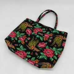 フェイラー　FEILER ハンドバッグ　ビニール　花柄　ブラック