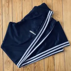 【美品】アディダスネオ トラックパンツ ジャージ ポリエステル 紺 L メンズ