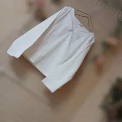 earth music&ecologyホワイトストライプ長袖シャツ