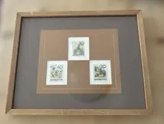 ハンガリー童話ヴィンテージ切手　額装品