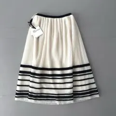 RED VALENTINO チュール プリーツスカート ボーダー 38 タグ付きのサムネイル