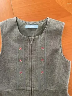 ファミリアグレー ジャンバースカート130