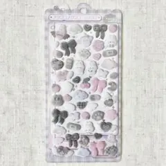 【正規品】 ふわふわドロップシール しろくろボンボン フロッキー クーリア