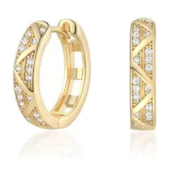 ピアス レディース フープピアススワロフスキー人気上質赤 青白ジルコニア ピアス