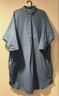 無印良品　デニムチュニックワンピース7分袖