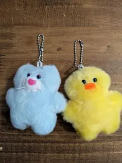MoJoJOJOウサギとアヒルのマスコットキーチェーン