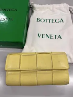 ボッテガ・ヴェネタ カセット ラージ フラップウォレット（イエロー）正規品