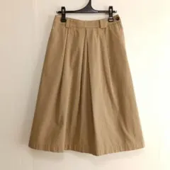 マーガレットハウエル　コットン　ベージュ　フレアスカート　サイズⅢ