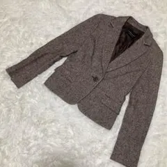 ストロベリーフィールズ　テーラードジャケット　茶系　薄手　日本製　S〜M 相当