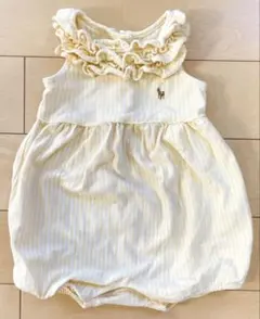 ポロ・ラルフ・ローレン ストライプ フリルロンパース 70サイズ