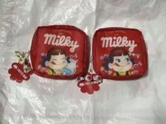 新品未使用 全2種コンプセット ミルキー スクエアポーチ TAITO限定１１