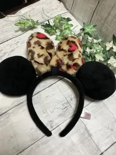 ヒョウ柄　ピンク入り　ミニー　カチューシャ　ディズニーリゾート