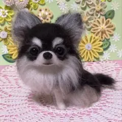 だらしないチワワ 羊毛フェルト ハンドメイド へそ天 3点セット