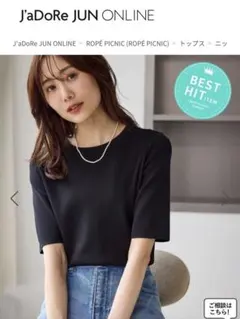 美品 ロペピクニック　ハーフスリーブニットプルオーバー 八方映えニット