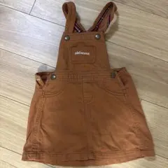 miki HOUSE ジャンバースカート 100cm オレンジ