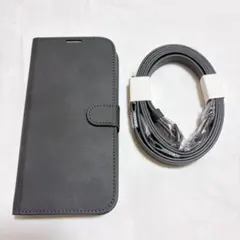 Spigen iPhone15ProMax 手帳型ケース ストラップ付き 黒