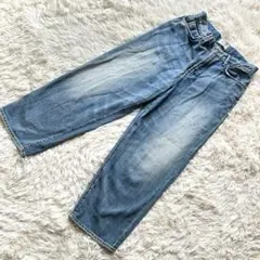 Moname モナーム　デニム　パンツ　ジーンズ　ワイド　ブルー　サイズ26