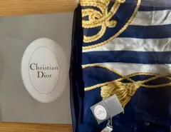 Christian Dior シルク スカーフ ネイビー