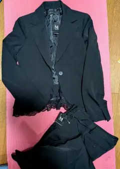 新品ミッシュマッシュMISCHMASCHスーツジャケットパンツセットレースフリル