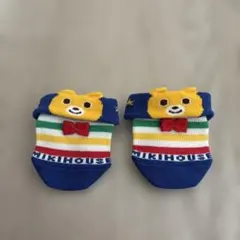 クマデザインのベビー靴下 9-11cm