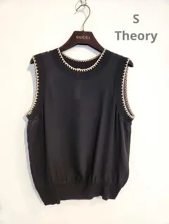 【訳あり】セオリーノースリーブシルクブラウスS サイズ　ブラック