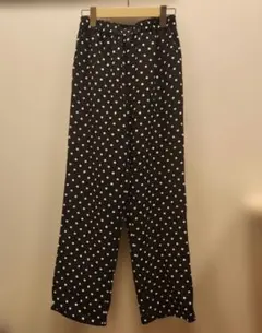 ドット　水玉模様カジュアルパンツ サイズF