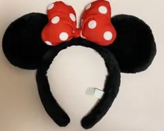 ミニーマウス 耳カチューシャ 赤いリボン