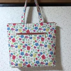 30cmファスナーバック、キャスキッドソンデニム生地使用