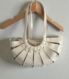 【美品】プリーツ ハンドバッグ インナーバッグ付き　巾着バッグ