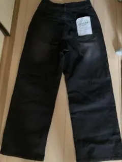 CHAN ME DENIM ブラック ワイドパンツ