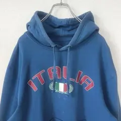 海外輸入古着☆ イタリア国旗 ロゴプリント トレーナー M