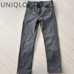 美品　UNIQLO グレー ストレートジーンズ