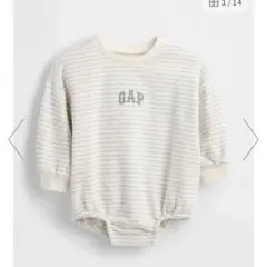 GAP バブルボディスーツ　グレーボーダー 6-12m