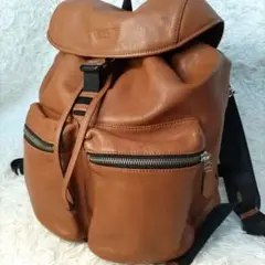 希少品　COACH　コーチ　レザー　リュック　大容量　F71728