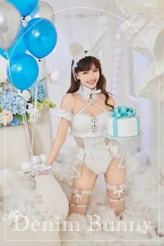 Malymoon マリームーン サイドレースデニムバニー ホワイト　 ハロウィンのサムネイル