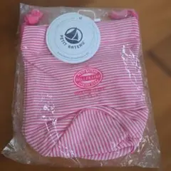 PETIT BATEAU 巾着ポーチピンクボーダーのサムネイル