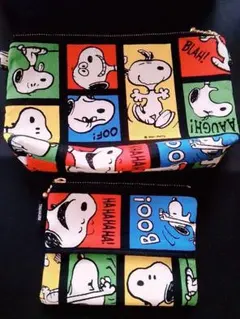 スヌーピー コミック柄ポーチセット