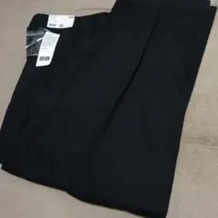 UNIQLO 　ワイドフィットタックパンツ ブラック 95cmのサムネイル