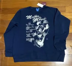 タグ付　　ミニーマウス　大きいサイズ　トレーナー　ネイビー4L