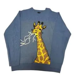 【美品】go slow caravanゴースローキャラバンニット　キリンうどん