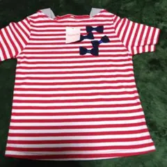 送料込み☆HUSHUSH 赤白ストライプ Tシャツ 120