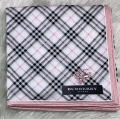 未使用　BURBERRY バーバリー　大判ハンカチ　ノバチェック　ピンク系