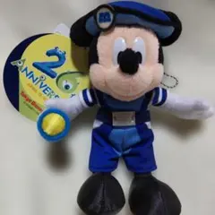 タグ付き☆ディズニーランド　26周年　ミッキー　ぬいぐるみバッジ☆2009年